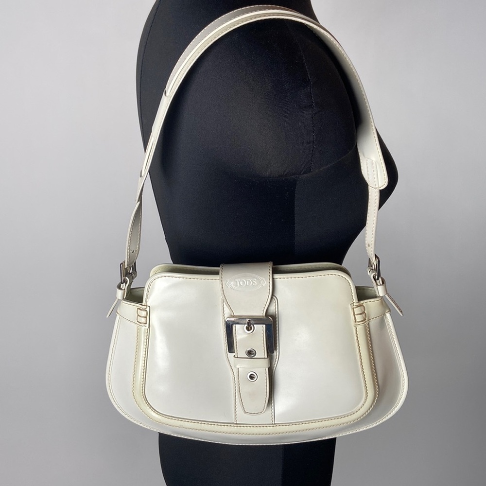TOD’s Genuine Leather White Shoulder Bag
